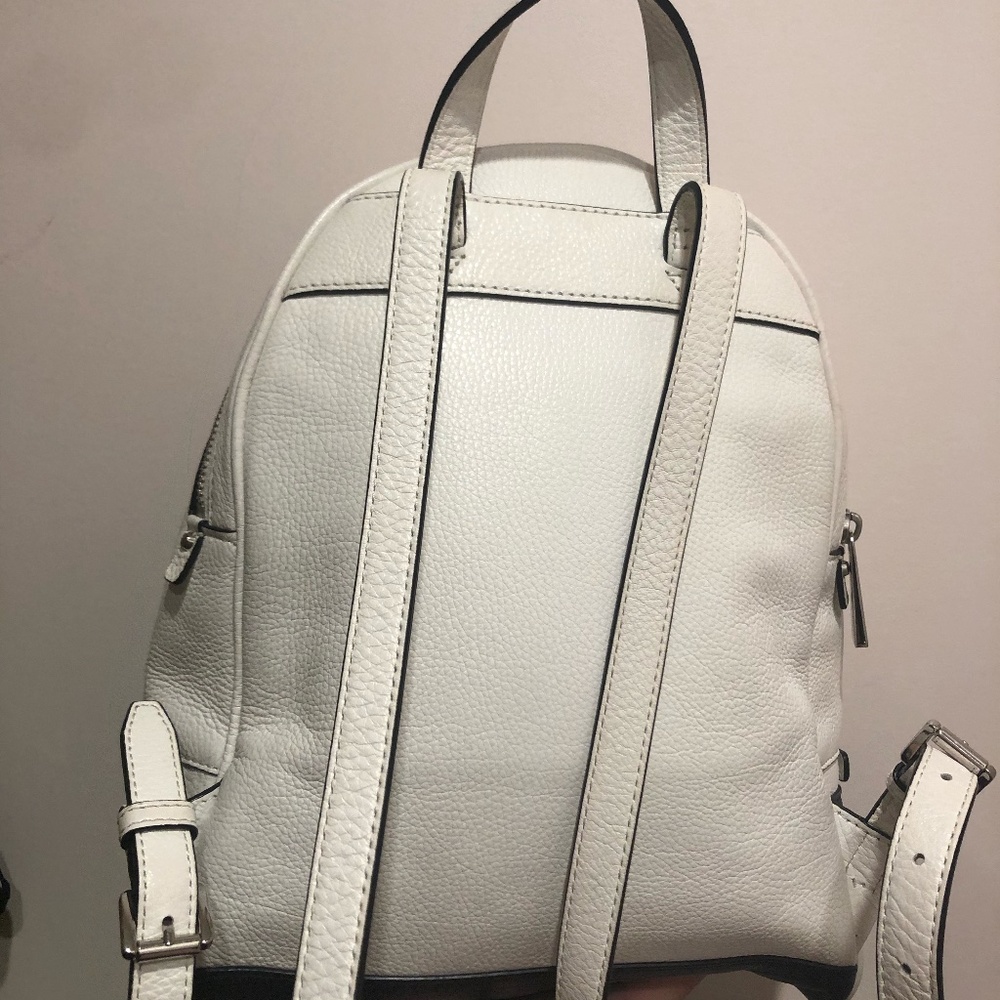 MK Black + White Rhea Medium Color-Block Backpack - Picture 2 of 6
